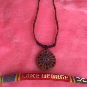 Suede Chocker Necklace and bracelet set 🌈